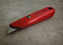 Load image into Gallery viewer, Vintage Stanley 199A Utility Knife - Made in England - Orange Metal Body - Used Condition