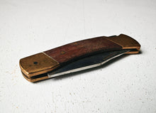 Load image into Gallery viewer, Vintage Folding Pocket Knife – Wood & Brass – 10cm Folded – Used
