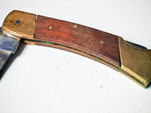 Load image into Gallery viewer, Vintage Folding Pocket Knife – Wood & Brass – 10cm Folded – Used