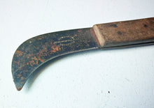 Load image into Gallery viewer, Vintage John Wormald & Co Pruning Knife – Curved Blade Hand Tool – Sheffield England – Wooden Handle