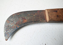 Load image into Gallery viewer, Vintage John Wormald & Co Pruning Knife – Curved Blade Hand Tool – Sheffield England – Wooden Handle