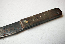 Load image into Gallery viewer, Vintage Flat Blade Utility Knife – 21.5cm Long – Wooden Handle – Old Hand Tool – Rustic Patina