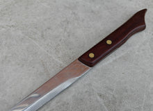 Load image into Gallery viewer, Vintage Friar Ham Slicer Knife with Original Sheath – Sheffield Steel – Wooden Handle – Sanders & Bowers Ltd