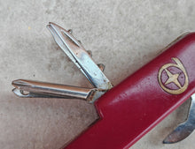 Load image into Gallery viewer, Vintage BPA EI Multi Tool Pocket Knife – 13-in-1 Folding Utility Knife – Red Handle – Stainless Steel – China Made – Collectible EDC Tool