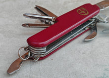 Load image into Gallery viewer, Vintage BPA EI Multi Tool Pocket Knife – 13-in-1 Folding Utility Knife – Red Handle – Stainless Steel – China Made – Collectible EDC Tool