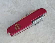 Load image into Gallery viewer, Vintage BPA EI Multi Tool Pocket Knife – 13-in-1 Folding Utility Knife – Red Handle – Stainless Steel – China Made – Collectible EDC Tool