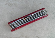 Load image into Gallery viewer, Vintage BPA EI Multi Tool Pocket Knife – 13-in-1 Folding Utility Knife – Red Handle – Stainless Steel – China Made – Collectible EDC Tool