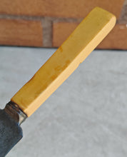 Load image into Gallery viewer, Vintage Curved Steel Blade Knife with Cream Handle – Rustic 27.5cm Utensil