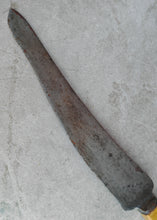 Load image into Gallery viewer, Vintage Curved Steel Blade Knife with Cream Handle – Rustic 27.5cm Utensil