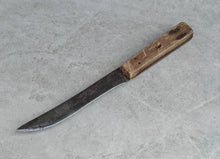 Load image into Gallery viewer, Vintage Rustic Utility Knife | Hand-Forged Carbon Steel Blade with Aged Wooden Handle | Collectible Antique Tool