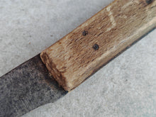 Load image into Gallery viewer, Vintage Rustic Utility Knife | Hand-Forged Carbon Steel Blade with Aged Wooden Handle | Collectible Antique Tool