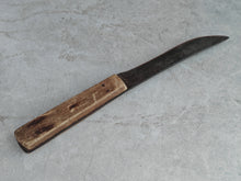 Load image into Gallery viewer, Vintage Rustic Utility Knife | Hand-Forged Carbon Steel Blade with Aged Wooden Handle | Collectible Antique Tool