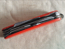 Load image into Gallery viewer, Vintage Red Handle Multi-Tool Pocket Knife – Collectible Swiss-Style Folding Knife