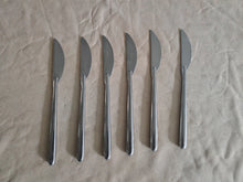 Load image into Gallery viewer, Set of 6 Guy Degrenne Stainless Steel Dinner Knives – 22.5cm – Modern Minimalist – Used