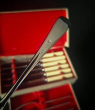 Load image into Gallery viewer, Vintage Montfort Sheffield Cutlery Set Stainless Steel Knives Forks Boxed Cream Handles