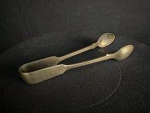 Load image into Gallery viewer, Antique Sterling Silver Sugar Tongs & Spoon Set Hallmarked 13cm Vintage Tableware
