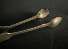 Load image into Gallery viewer, Antique Sterling Silver Sugar Tongs & Spoon Set Hallmarked 13cm Vintage Tableware