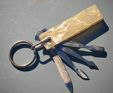 Load image into Gallery viewer, Vintage Souvenir Manicure Set Keyring Germany Soest Markt Rathaus Folding Nail Kit
