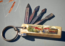 Load image into Gallery viewer, Vintage Souvenir Manicure Set Keyring Germany Soest Markt Rathaus Folding Nail Kit
