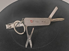 Load image into Gallery viewer, Swiss Army Style Keychain Multi Tool Knife Nail Clipper Scissors File – Used