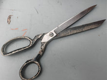 Load image into Gallery viewer, Vintage 24cm Tailor Shears Heavy Duty Fabric Scissors Steel Used