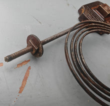 Load image into Gallery viewer, Vintage Clock Gong Chime Coil Assembly Cast Iron Brass Mount 15cm Part