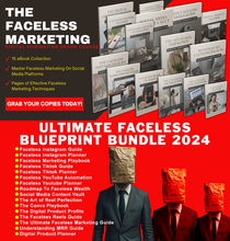 Load image into Gallery viewer, Unlock the Secrets of Faceless Marketing with the Ultimate Blueprint Bundle 2024!