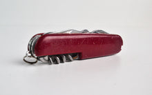 Load image into Gallery viewer, Vintage Handyman Army Knife Pocket Tool, Red Colour