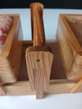 Load image into Gallery viewer, Vintage Wooden Cantilever Sewing Box Craft Storage Box Fold-Out Handle 28cm