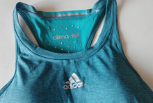 Load image into Gallery viewer, Adidas Climachill Women’s Racerback Sports Tank Top Size XS  UK 4-6 Teal Blue