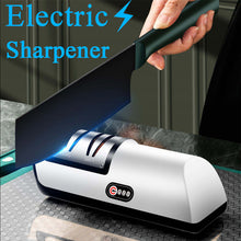 Load image into Gallery viewer, USB Rechargeable Electric Knife Sharpener Automatic Adjustable Kitchen Tool For Fast Sharpening Knives Scissors And Grinders Gadgets