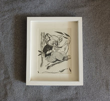 Load image into Gallery viewer, Vintage Koala Reading Print Framed Book Page Nursery Wall Art Tiny Tots 1942