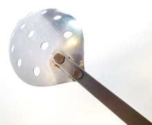 Load image into Gallery viewer, Vintage Stainless Steel Strainer Spoon Utensil, Wooden Handle, Retro Kitchenalia, 30cm Long