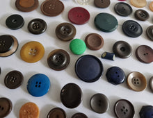 Load image into Gallery viewer, Job lot of 60 Used Vintage Mixed Colour Buttons , Mixed Sizes and Mixed Designs