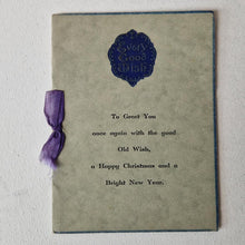 Load image into Gallery viewer, True Vintage c 1950s Christmas Greeting Card Every Good Wishes Used Condition