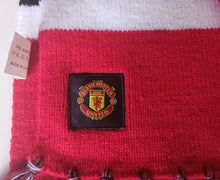 Load image into Gallery viewer, Manchester United Supporters Scarf Red Black White Football Fan Fringe 157cm