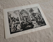 Load image into Gallery viewer, Vintage Double-Sided Book Plate , Adoration of the Magi & Self-Portrait Detail