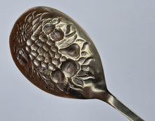 Load image into Gallery viewer, Vintage Serving Spoon, Large Berry Spoon, Gilded Bowl, EPNS Silver Plate, Ornate Handle, Floral and