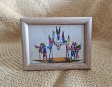 Load image into Gallery viewer, Book Plate Print Picture Frame Carnival Circus Acrobat Performers wooden frame