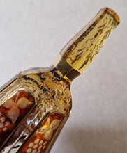 Load image into Gallery viewer, Vintage Bohemian Czech Painted 24Carat Gold Glass Panels Cabochon Bell