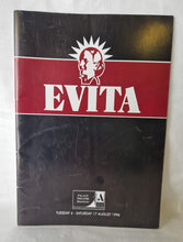 Load image into Gallery viewer, EVITA  programme from Palace Theatre Manchester Tues 6th Aug - Sat 17th Aug 1996