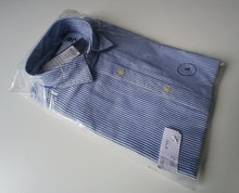 Load image into Gallery viewer, ONLY & SONS Men's Blue White Striped Oxford Shirt Size S Long Sleeve New