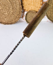 Load image into Gallery viewer, Vintage Kitchen Utensil, Red Handle Potato Masher Retro Kitchenalia