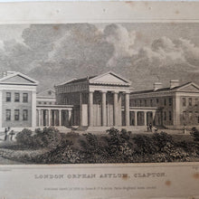 Load image into Gallery viewer, Vintage Book Plate Print: The London Orphan Asylum, Clapton Engraving by H.W. Bond, 1828 after T.H.