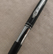 Load image into Gallery viewer, Platignum Ballpoint Pen – Black & Chrome – Black Ink – 13cm – Used