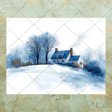 Load image into Gallery viewer, Blue Theme Christmas Junk Journal Clipart Image Pack Over 50 images JPEG PNG & PDF Instant Digital Download Printable Files Santa Snowman