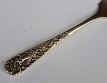 Load image into Gallery viewer, Antique Silver Plated Spoon, Berry Spoon, Small Serving, Preserve Spoon, Ornate Design Handle, Uniqu