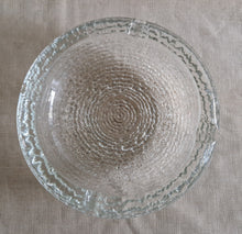 Load image into Gallery viewer, Vintage Ashtray In Glass Geometrical Layers Of Ice Patterns , France Circa 1960