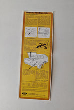Load image into Gallery viewer, Ford Cortina Mk4 Fold-out Operating Guide