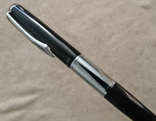 Load image into Gallery viewer, Platignum Ballpoint Pen – Black & Chrome – Black Ink – 13cm – Used